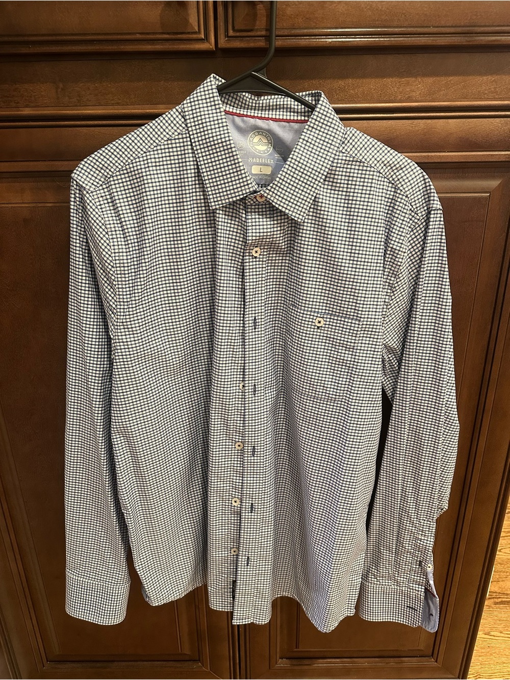 Flag & Anthem Blue Check Long-Sleeve Button-Down Shirt